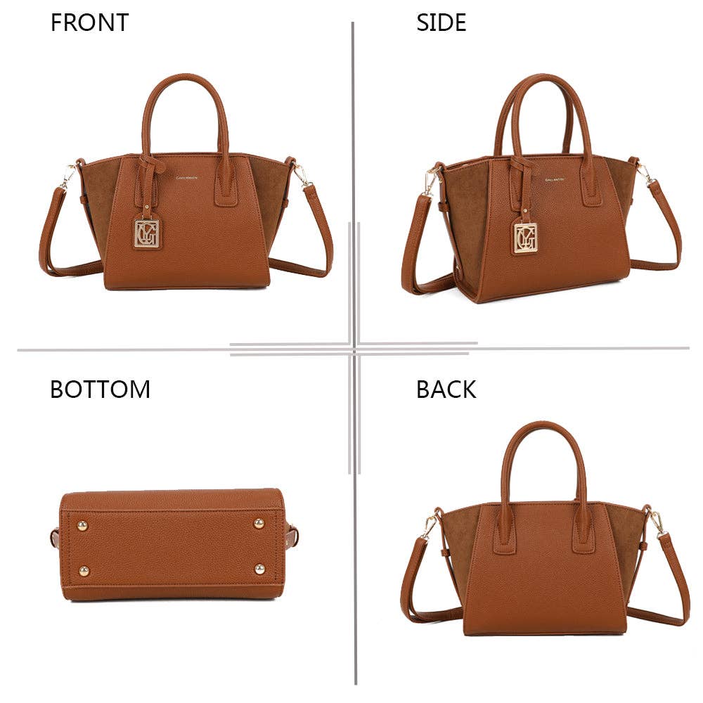 Gallantry Sovana Tasche aus strukturiertem Kunstleder und Veloursleder mit abnehmbarem Schultergurt