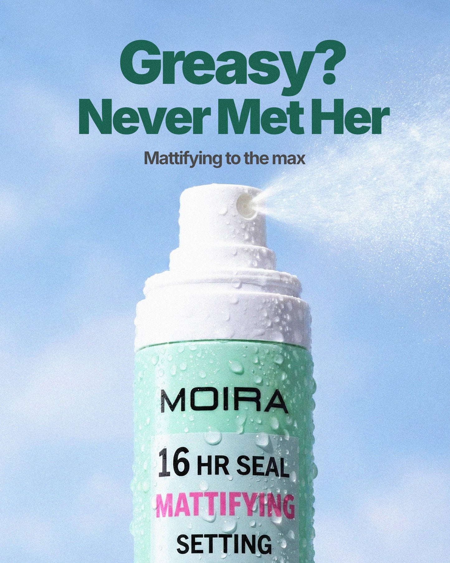 Spray fixador matificante de 16 horas