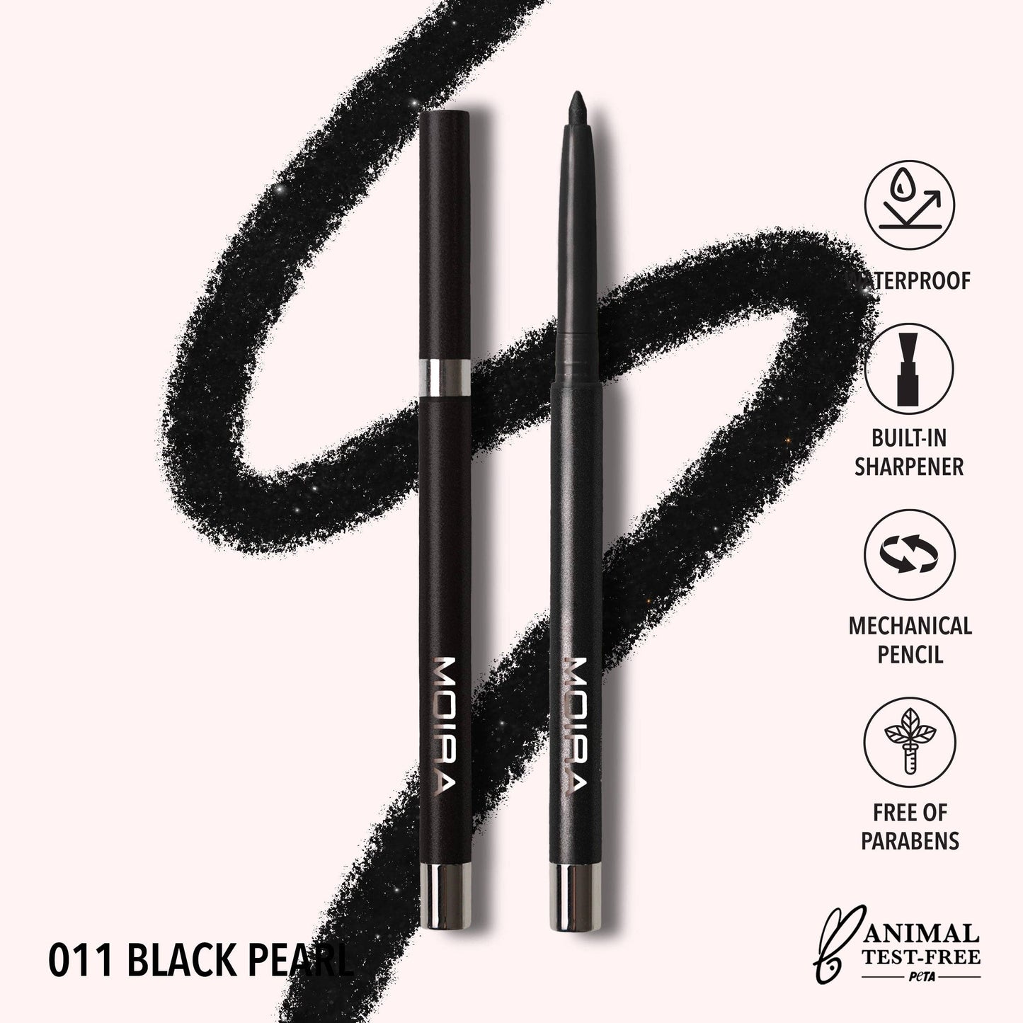 Moira Statement Shimmer Liner (011, Black Pearl)