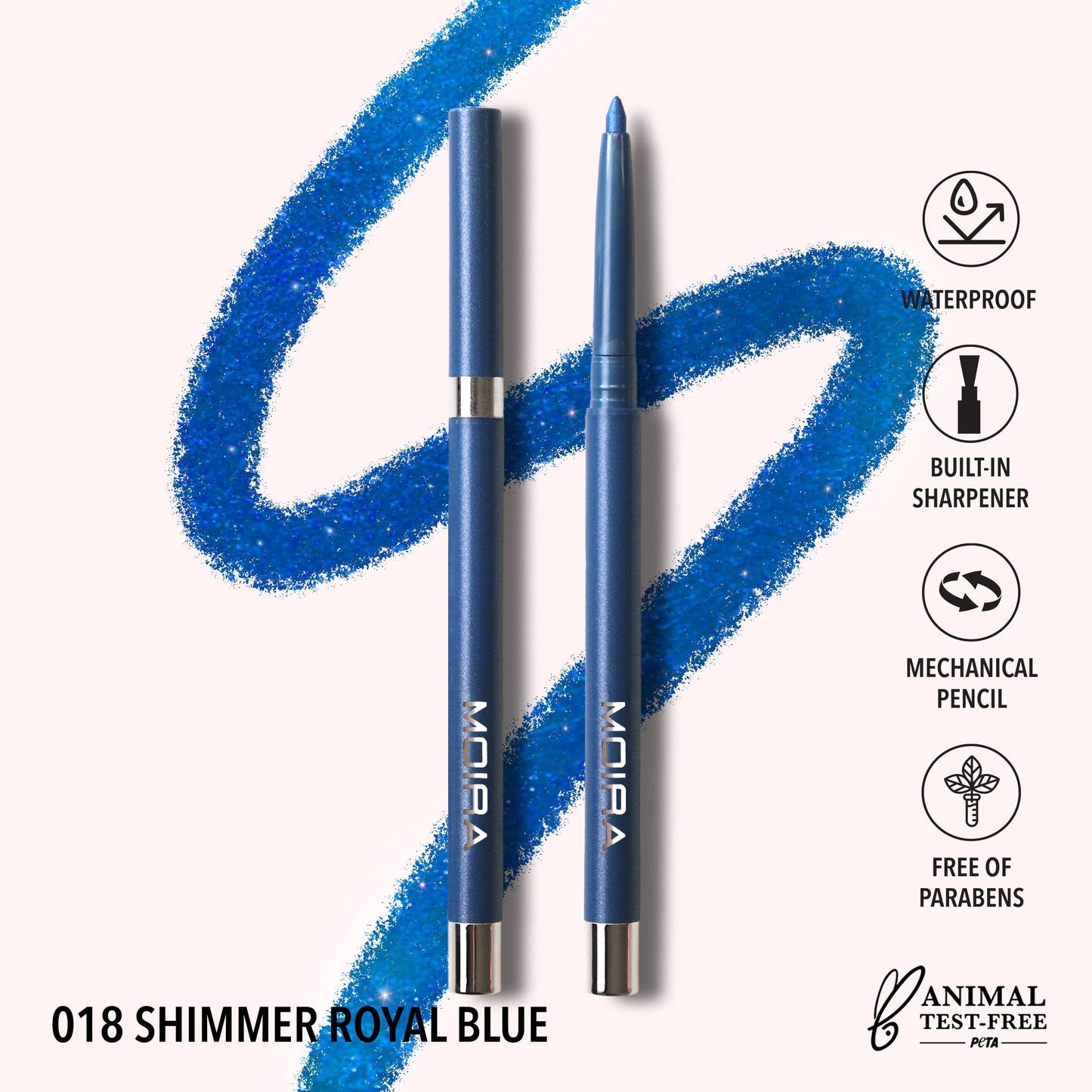 Delineador Brilhante Statement (018, Azul-Real Brilhante)