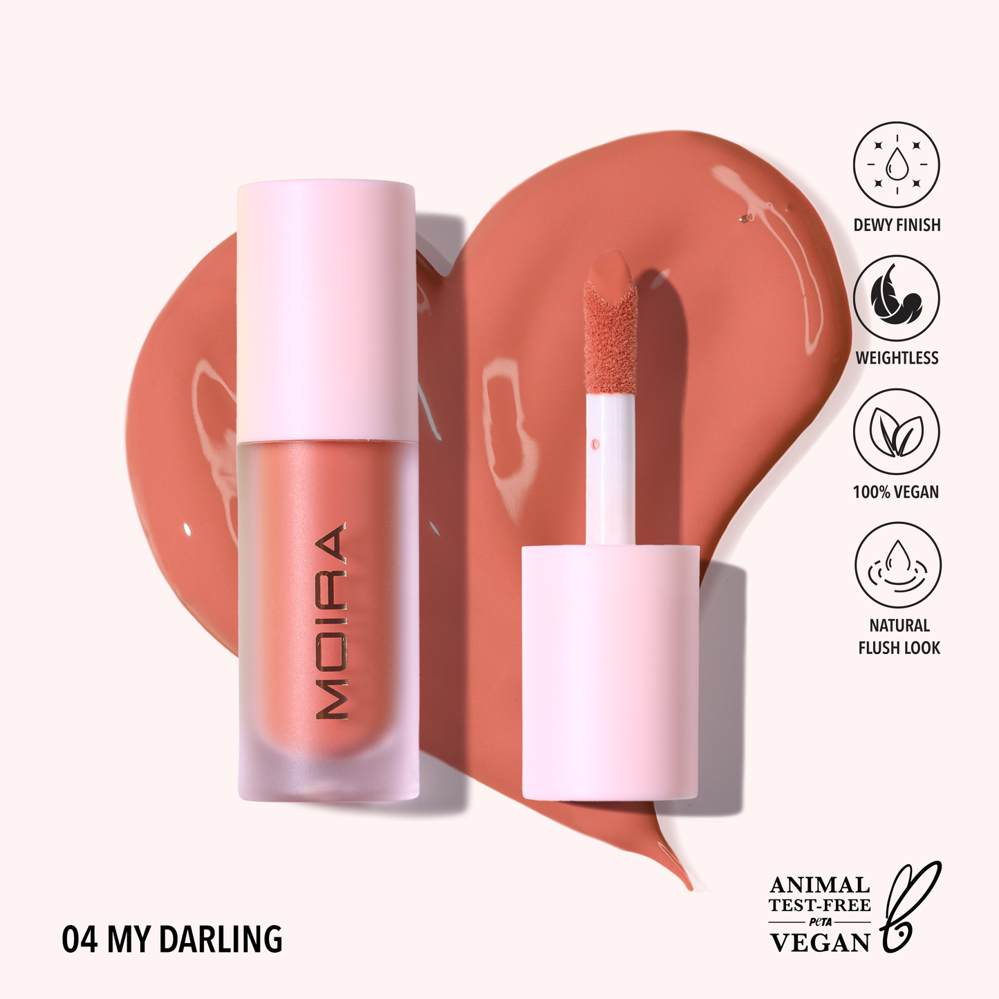 Blush Líquido Moira Love Steady (004, My Darling)