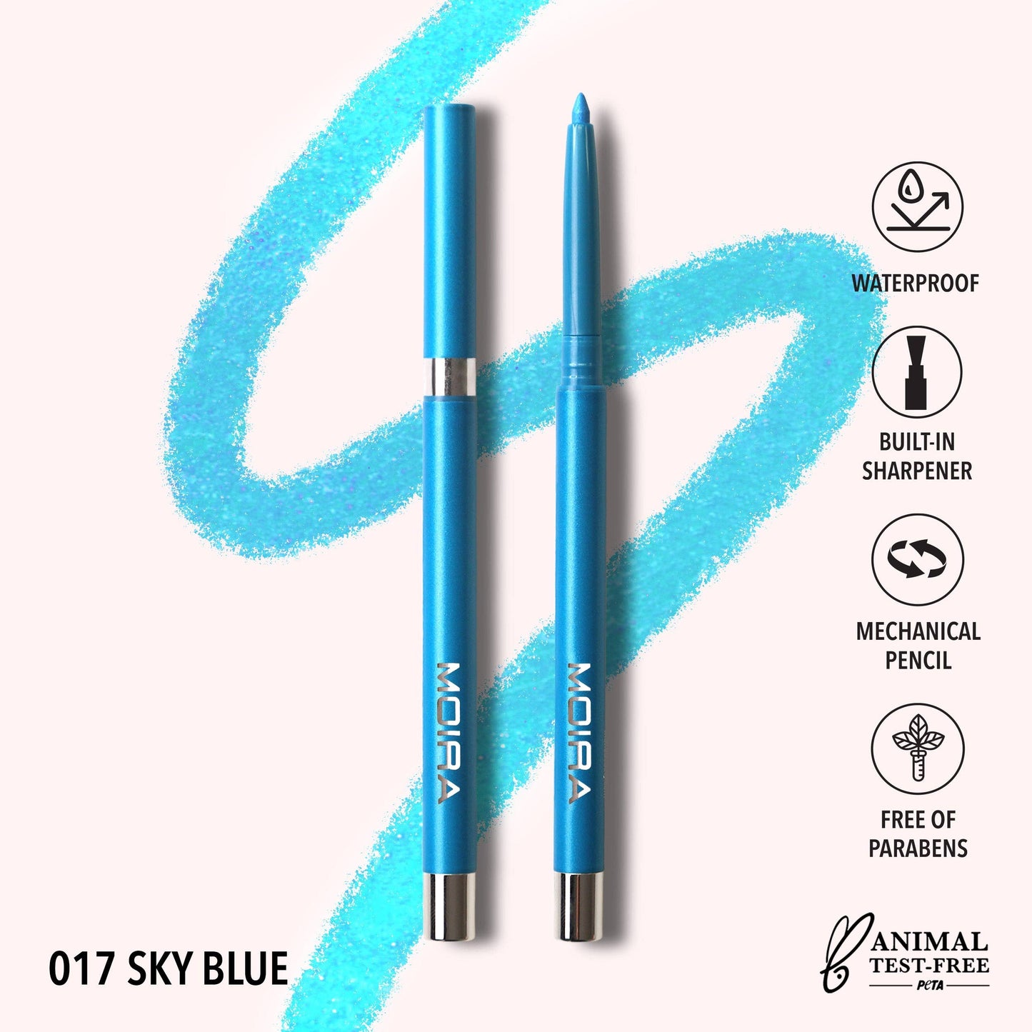 Moira Statement Shimmer Liner (017, Azzurro Cielo)