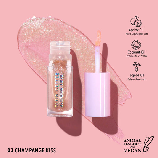 Glow Getter feuchtigkeitsspendendes Lippenöl (003 Champagne Kiss)